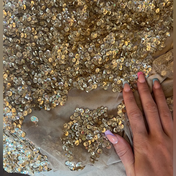 Sherri Hill High Slit Sequin Gown No. 54798 - Picture 11 of 12